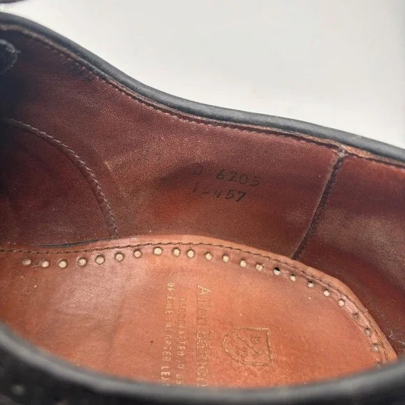 Allen Edmonds McAllister Black Wingtip Oxford Shoes Men's Size 12D